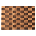 Endgrain Iroko-Ash Wood Cutting and Serving Board – Handmade | Aesthetics, Durability and Timeless Design