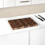 Mosaic Cut Endgrain Walnut Cutting Board – Handmade Serving and Presentation Board | Special Design for Gastronomy Professionals