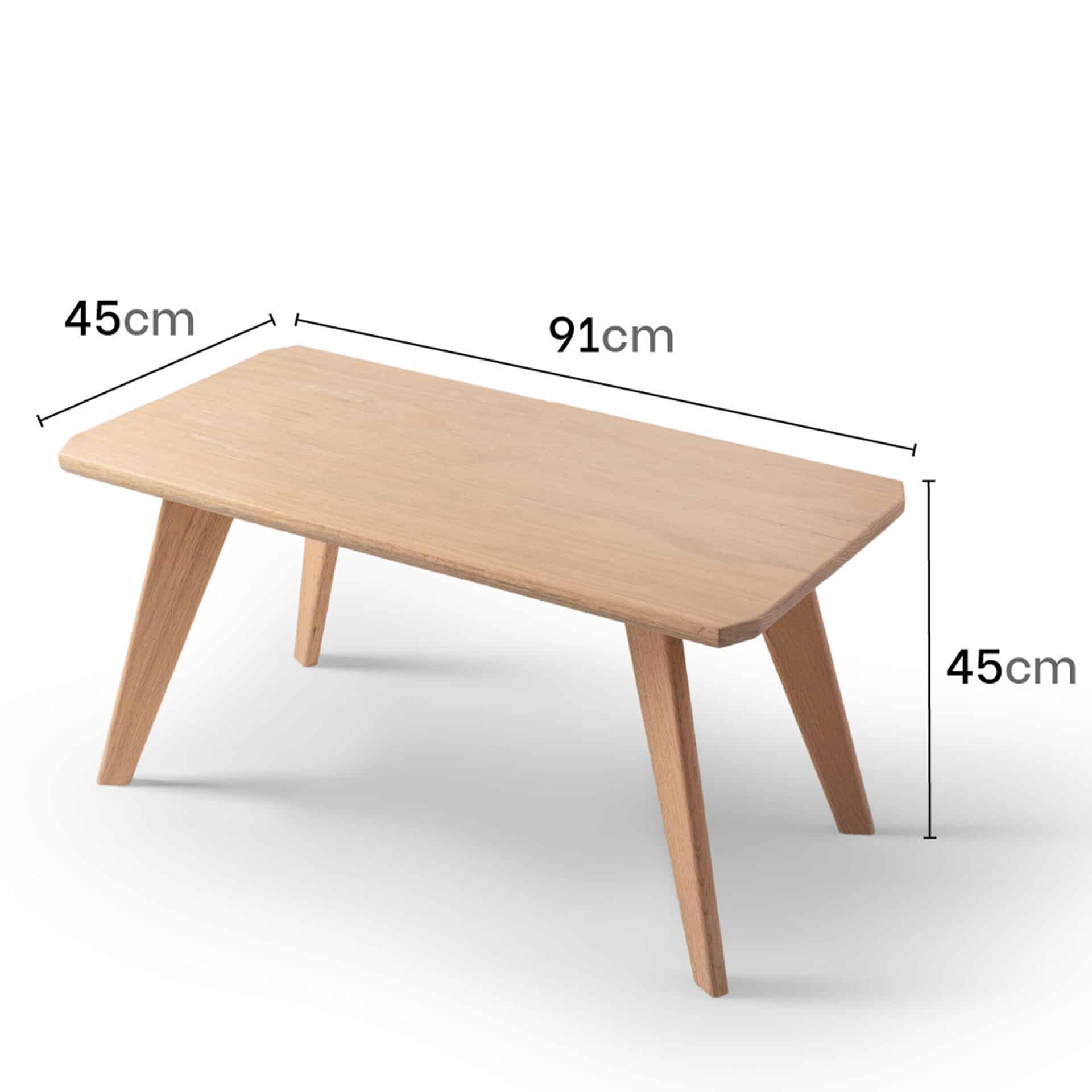 Handmade Oak Center Table Decorative Rectangular Sofa Service Tea Room Living Room Coffee Table