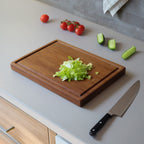 Solid Iroko Handmade Wooden Cutting Board | Presentation, Serving and Decorative Use, Wooden Chopping Board