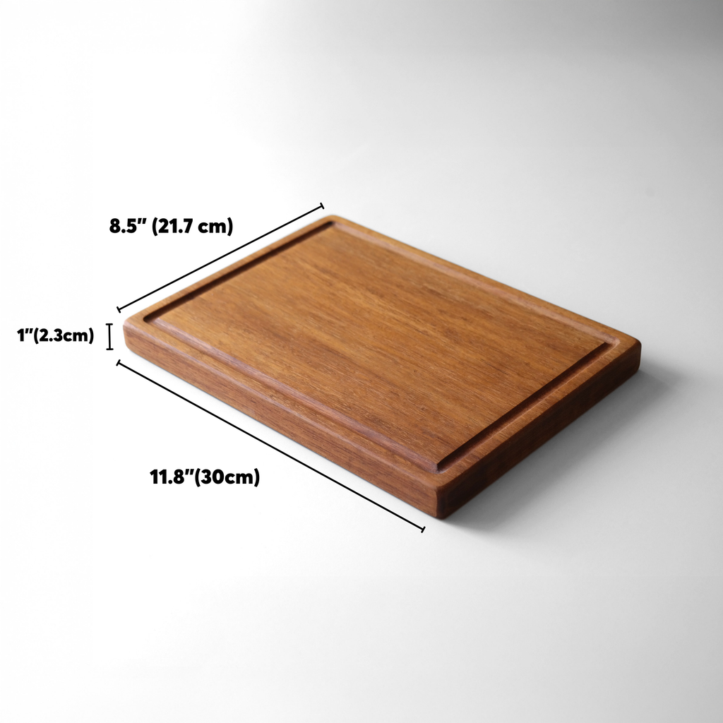 Solid Iroko Handmade Wooden Cutting Board | Presentation, Serving and Decorative Use, Wooden Chopping Board