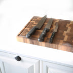 Mosaic Cut Endgrain Walnut Cutting Board – Handmade Serving and Presentation Board | Special Design for Gastronomy Professionals