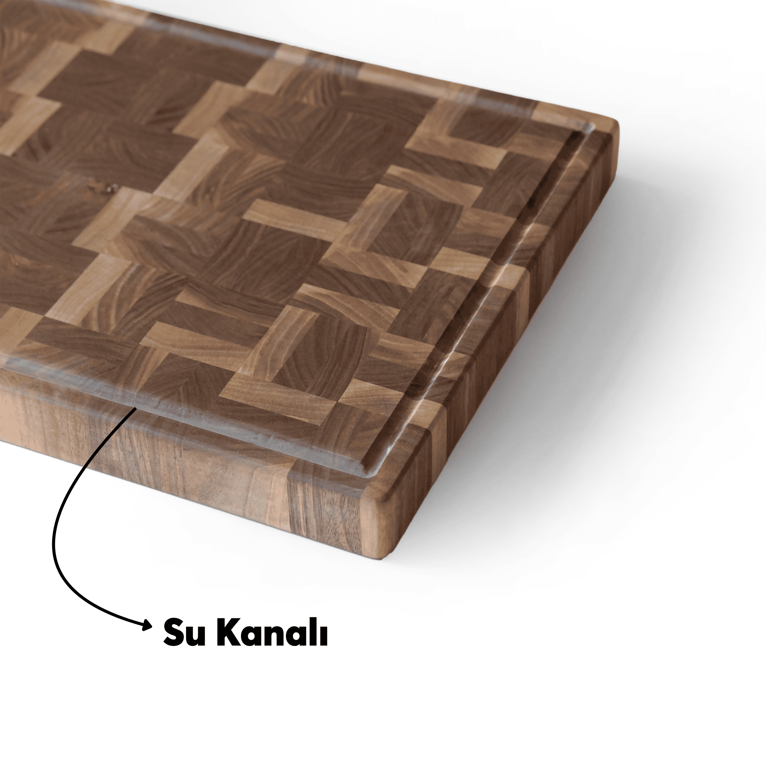 Mosaic Cut Endgrain Walnut Cutting Board – Handmade Serving and Presentation Board | Special Design for Gastronomy Professionals