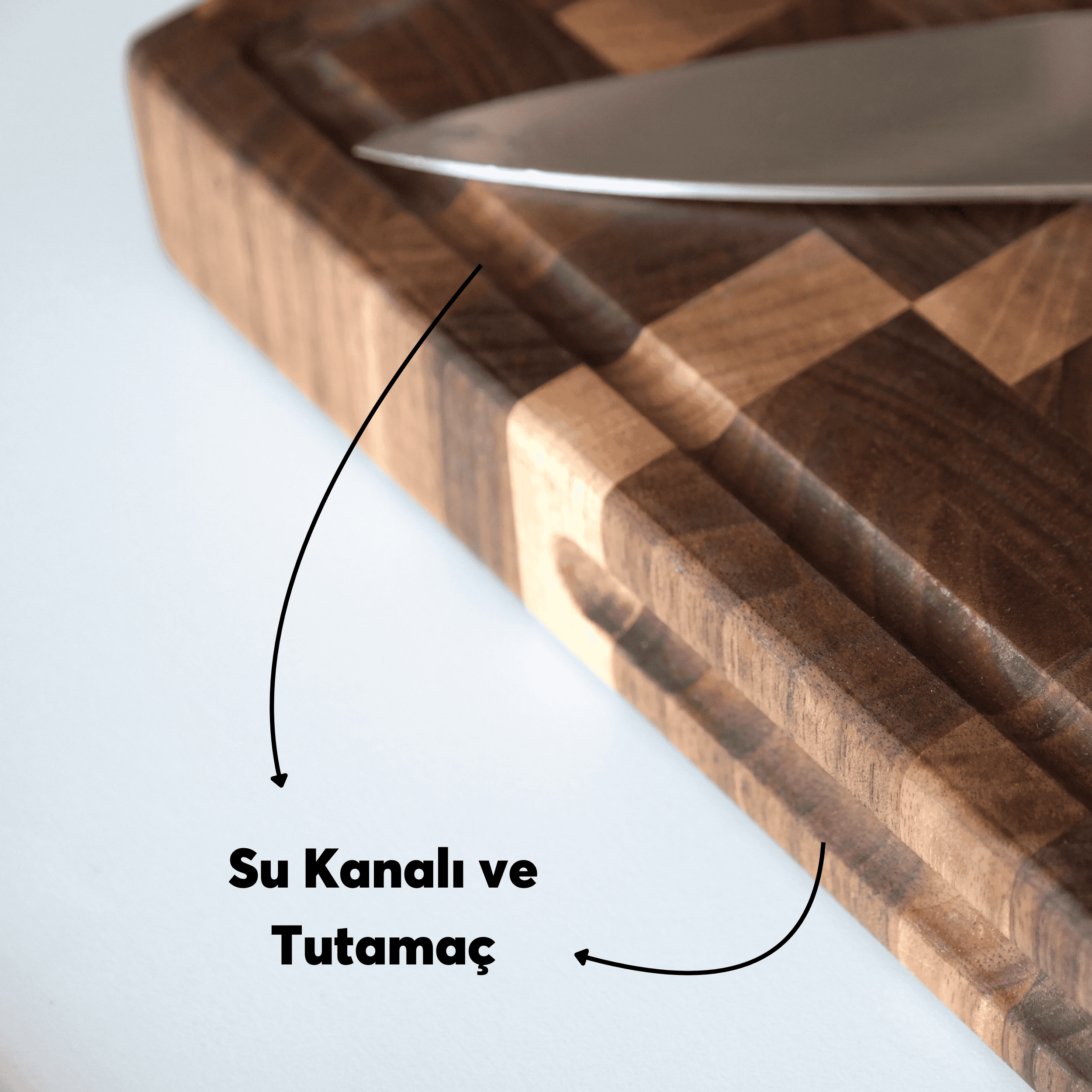 Mosaic Cut Endgrain Walnut Cutting Board – Handmade Serving and Presentation Board | Special Design for Gastronomy Professionals