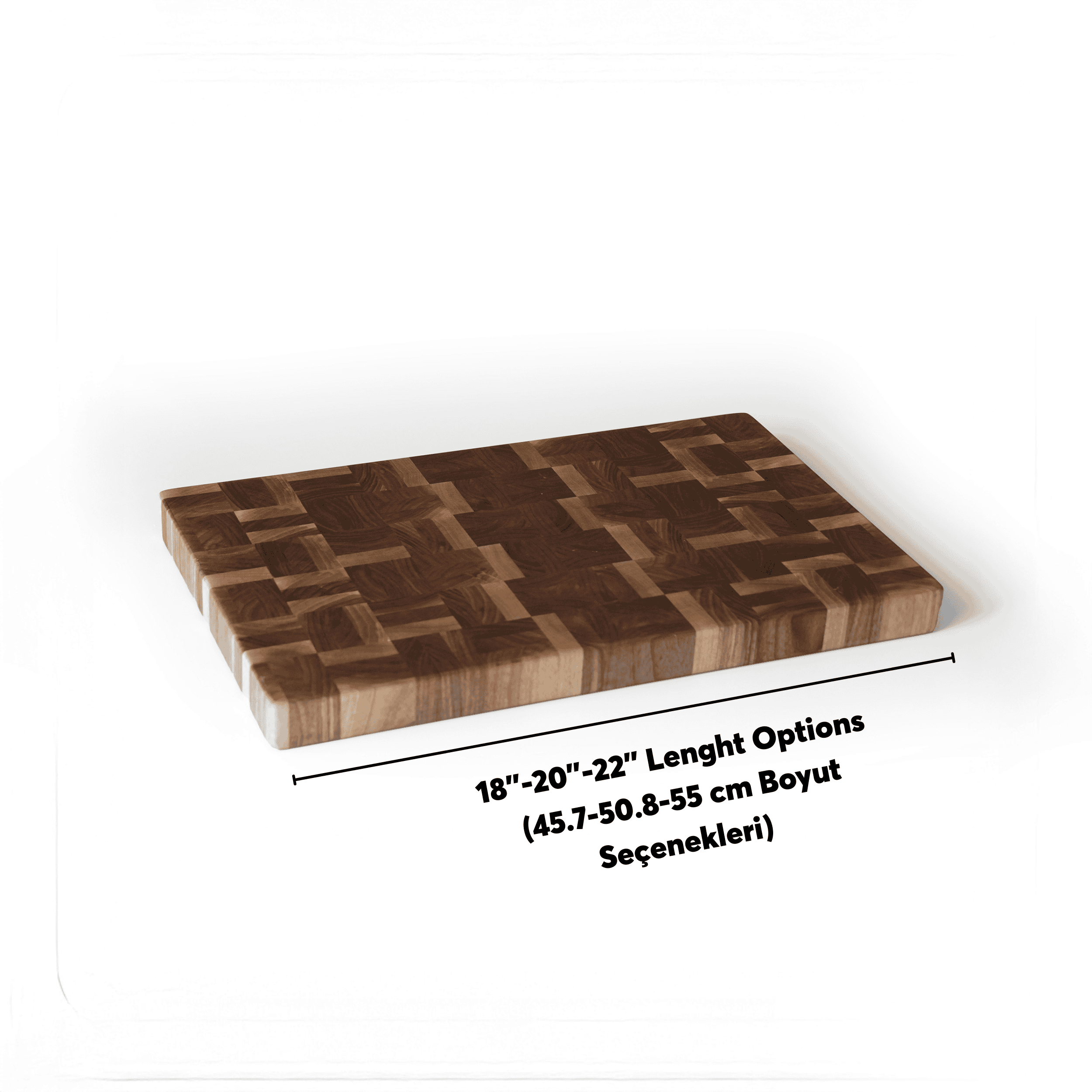 Mosaic Cut Endgrain Walnut Cutting Board – Handmade Serving and Presentation Board | Special Design for Gastronomy Professionals