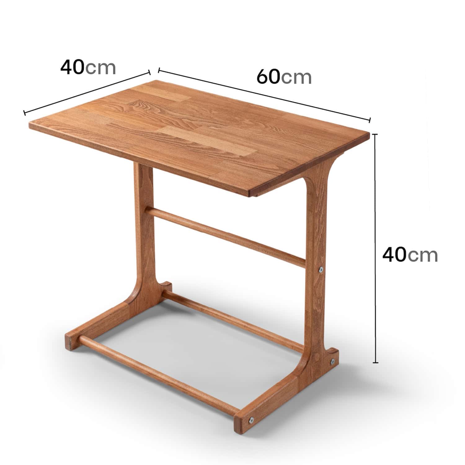 Handmade Natural Wood C Coffee Table - Multi-Purpose Laptop and Side Table Study Table