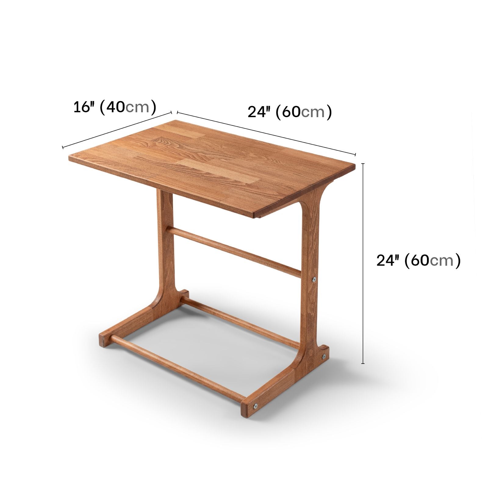 Handmade Natural Wood C Coffee Table - Multi-Purpose Laptop and Side Table Study Table
