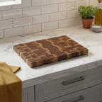 Mosaic Cut Endgrain Walnut Cutting Board – Handmade Serving and Presentation Board | Special Design for Gastronomy Professionals