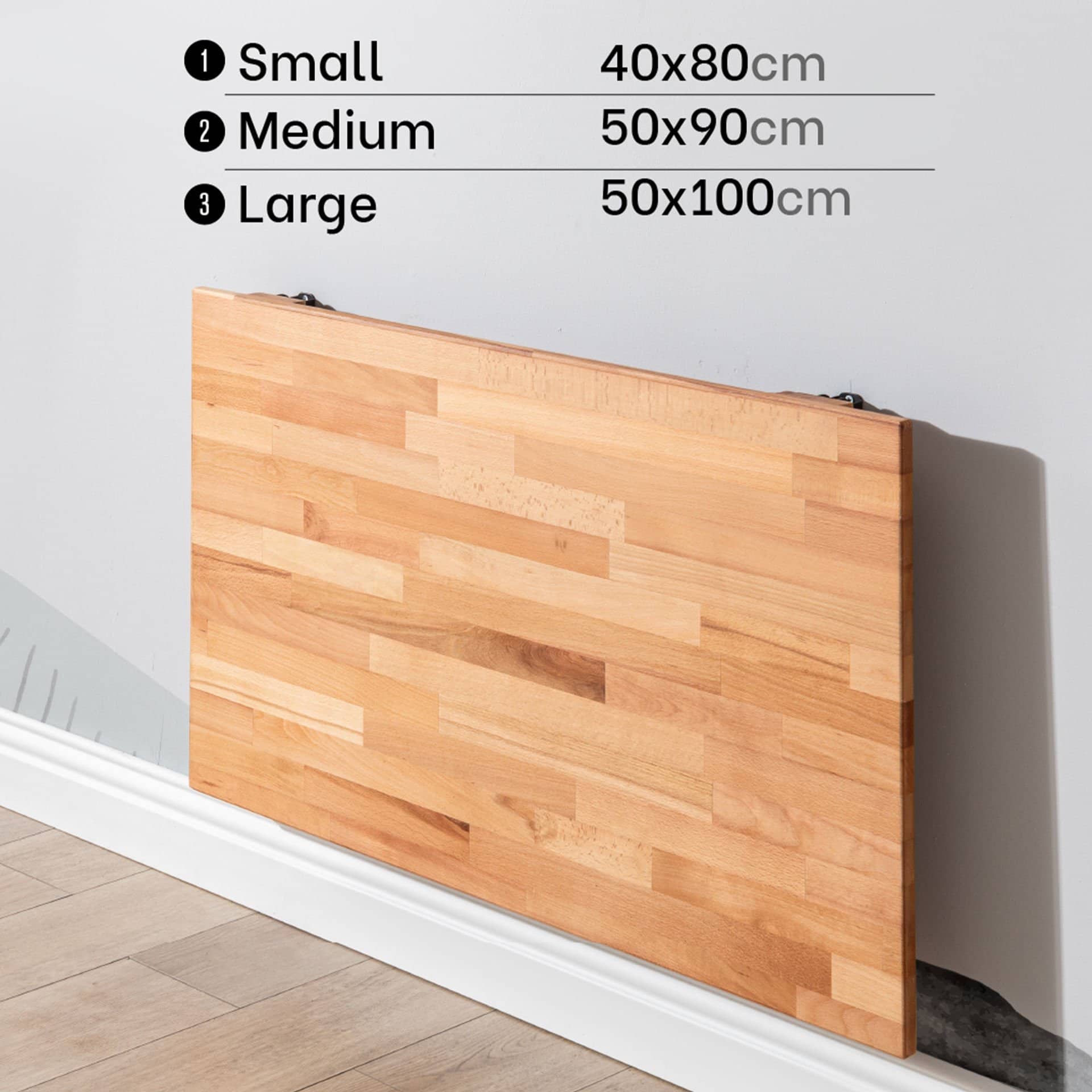Handmade Beech-Wall Mounted Folding Table Kitchen Balcony Table Laptop Desk