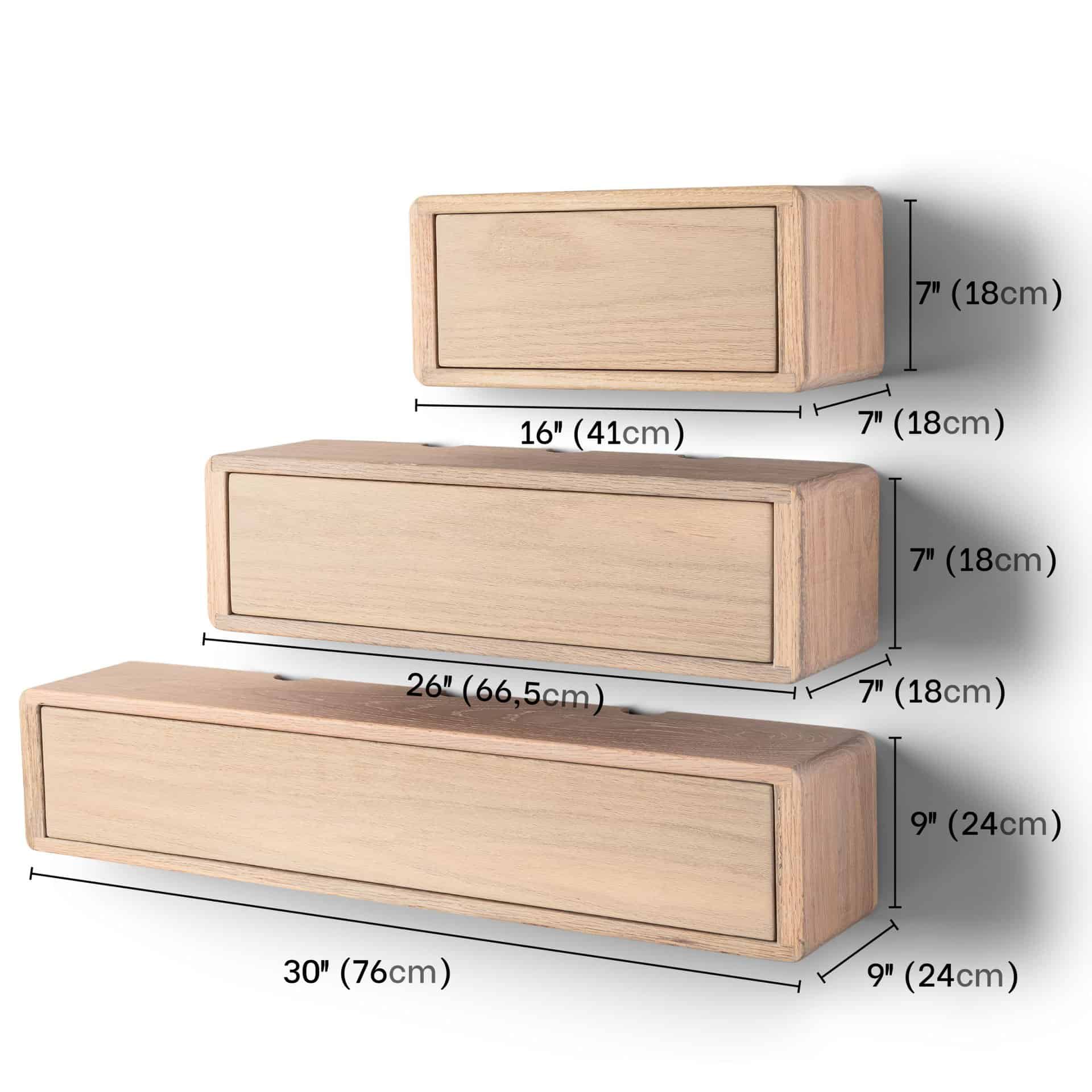 Natural Oak Wall Shelf Organizer with Covers for Library Bookcase Bathroom and Kitchen Decorative Design