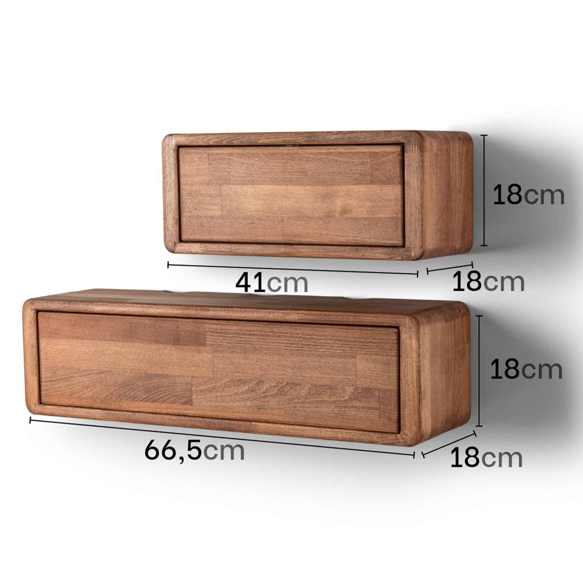 Natural Beech, Dark Brown Wooden Decorative Design Wall Shelf Organizer with Cover for Library Bookcase Bathroom and Kitchen