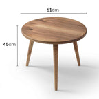 Handmade Large Walnut Nesting Center Table Decorative Round Sofa Service Tea Room Living Room Coffee Table Single - Walnut