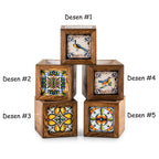 Mexican Tiled Wooden Flower Pot-1 Tiled
