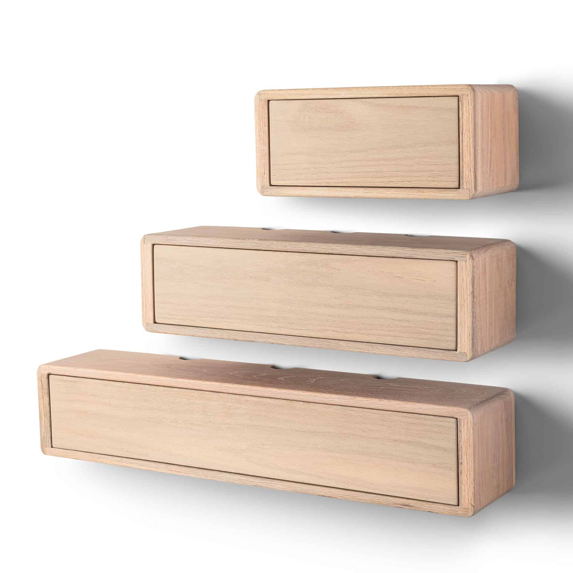 Natural Oak Wall Shelf Organizer with Covers for Library Bookcase Bathroom and Kitchen Decorative Design