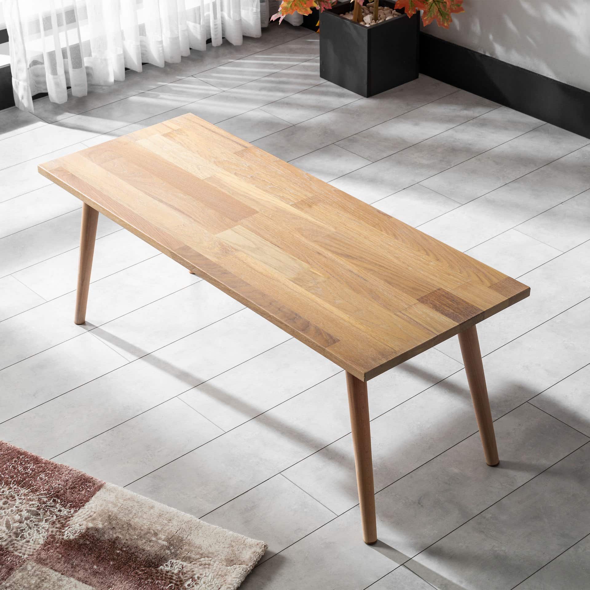 Handmade Oak Center Table Decorative Rectangular Sofa Service Tea Room Living Room Coffee Table