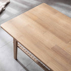 Handmade Oak Coffee Table with Natural Wood Shelves
