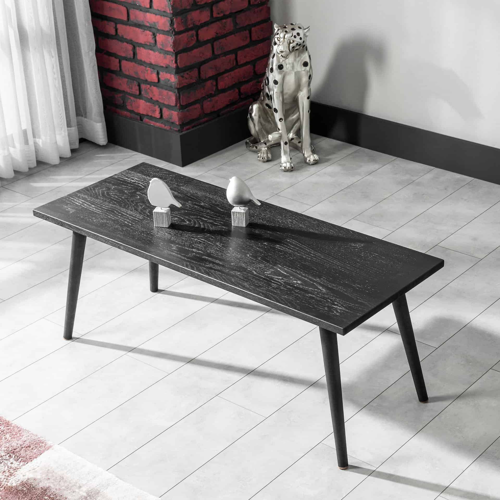 Oak Coffee Table, Black