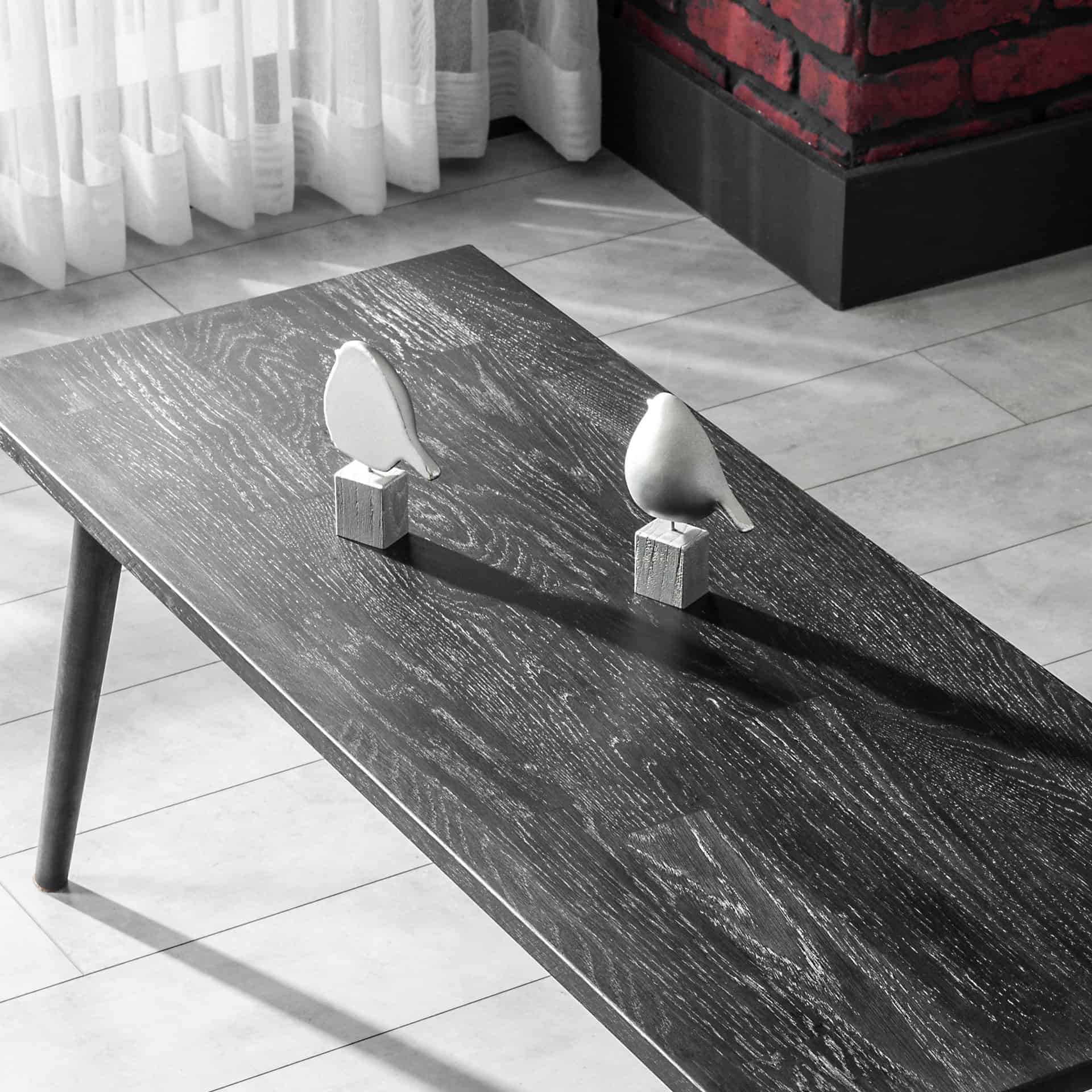 Oak Coffee Table, Black