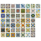Mexican Tiled Wooden Flower Pot-3 Tiles