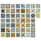 Mexican Tiled Wooden Flower Pot-2 Tiles