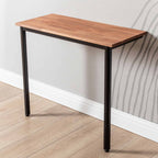 Handmade Natural Beech Wall Mounted Table with Support Legs - Dark 