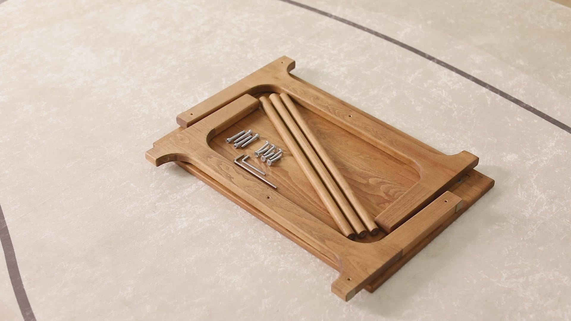 Handmade Natural Wood C Coffee Table - Multi-Purpose Laptop and Side Table Study Table