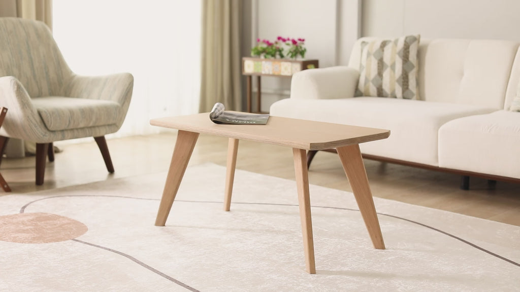 Handmade Oak Center Table Decorative Rectangular Sofa Service Tea Room Living Room Coffee Table