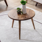 Handmade Large Walnut Nesting Center Table Decorative Round Sofa Service Tea Room Living Room Coffee Table Single - Walnut