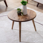 Handmade Large Walnut Nesting Center Table Decorative Round Sofa Service Tea Room Living Room Coffee Table Single - Walnut