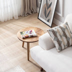 Handmade Small Walnut Nesting Center Table Decorative Round Sofa Service Tea Room Living Room Coffee Table Single - Walnut