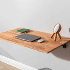 Handmade Beech-Wall Mounted Folding Table Kitchen Balcony Table Laptop Desk