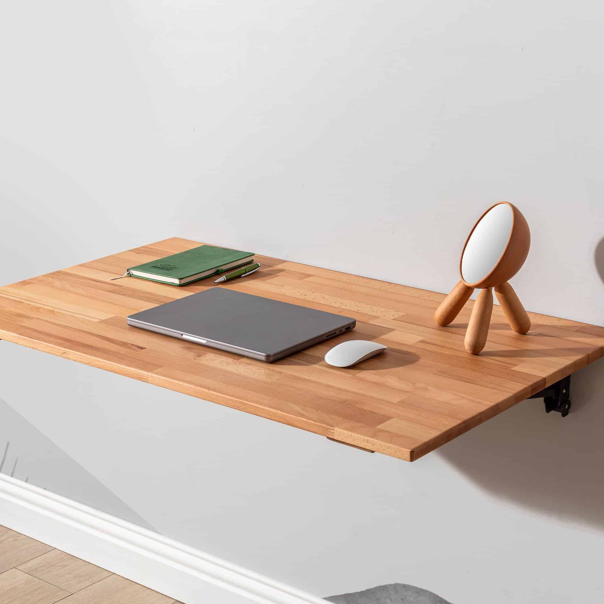 Handmade Beech-Wall Mounted Folding Table Kitchen Balcony Table Laptop Desk