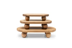 Handmade Wooden Oval Presentation Stand - Beech Wood 