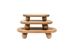Handmade Wooden Oval Presentation Stand - Beech Wood 