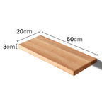 Wooden Decorative Design Wall Shelf Organizer 50x20 cm Light Brown-Small