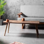 Handmade Natural Walnut Coffee Table Decorative Rectangular Sofa Service Tea Room Living Room Coffee Table