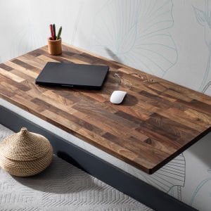 El Yapımı Doğal Ceviz-duvara Monte Katlanır Masa Mutfak Balkon Masası Laptop Çalışma Masası 50x90